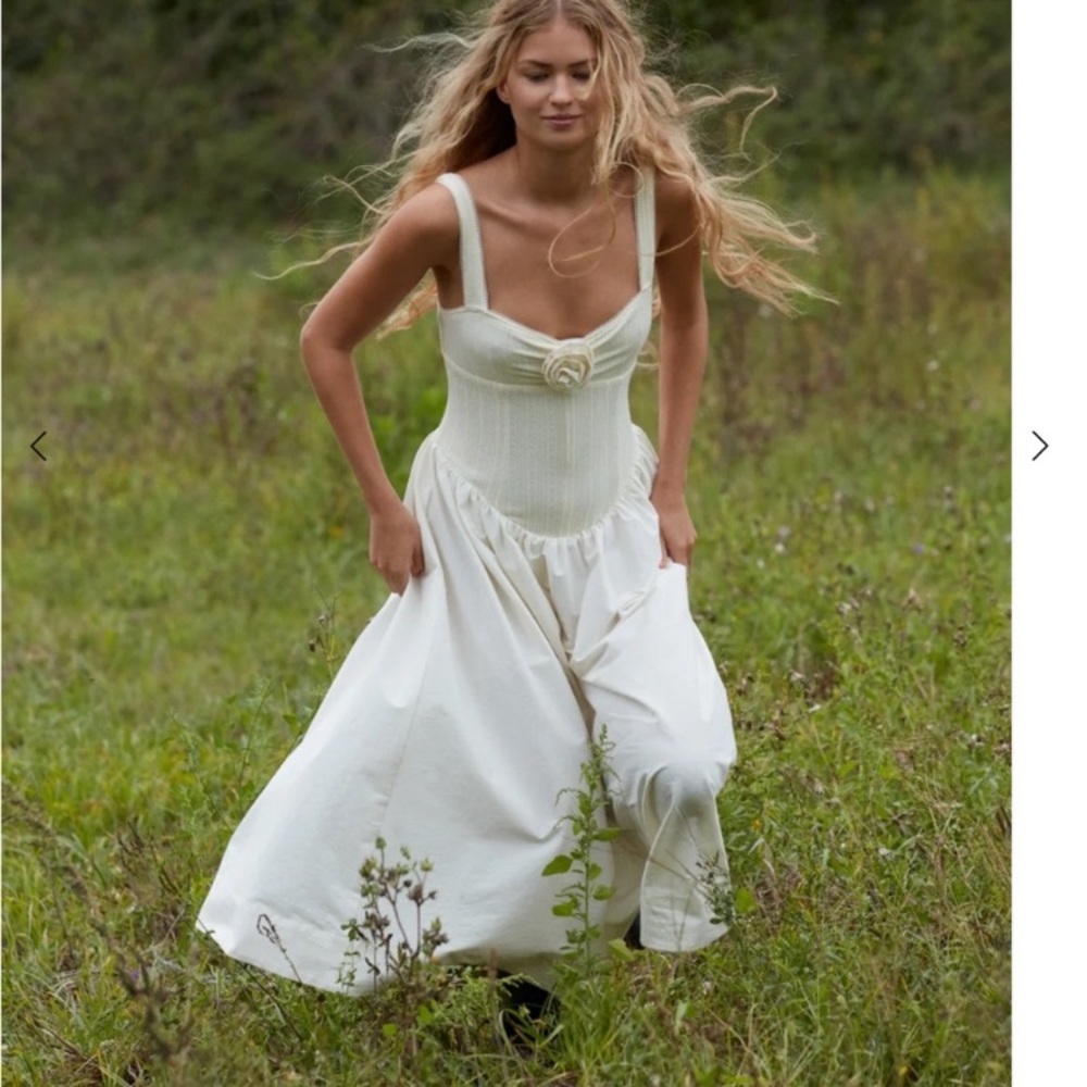 For Love‎ & Lemons Billie Pointelle Midi Dress XL